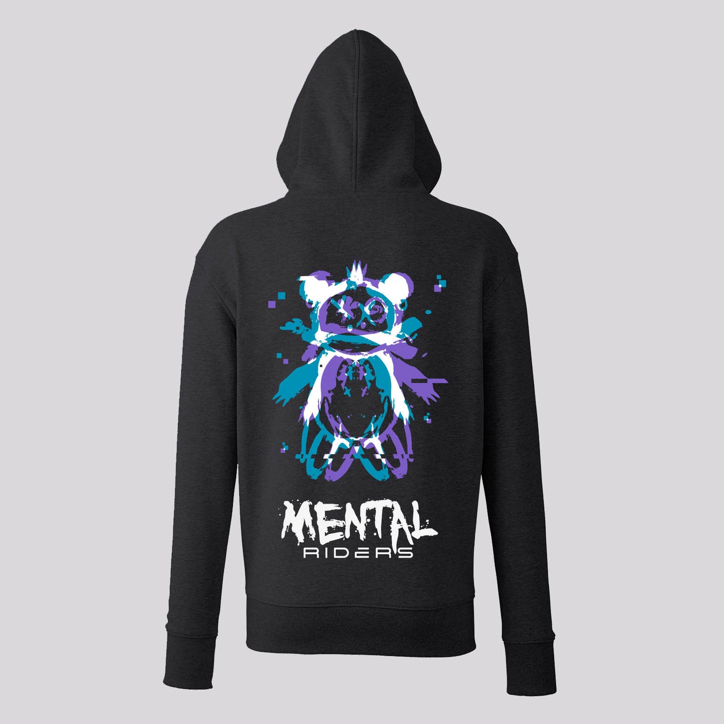 Mental Glitch Hoodie - Purple/Aqua