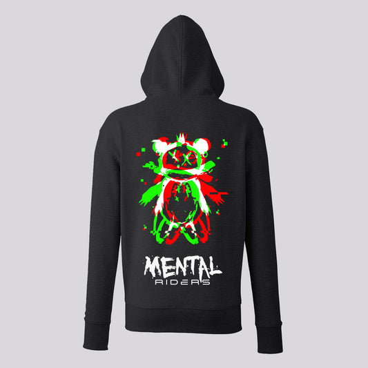 Mental Glitch Hoodie - Red/Green